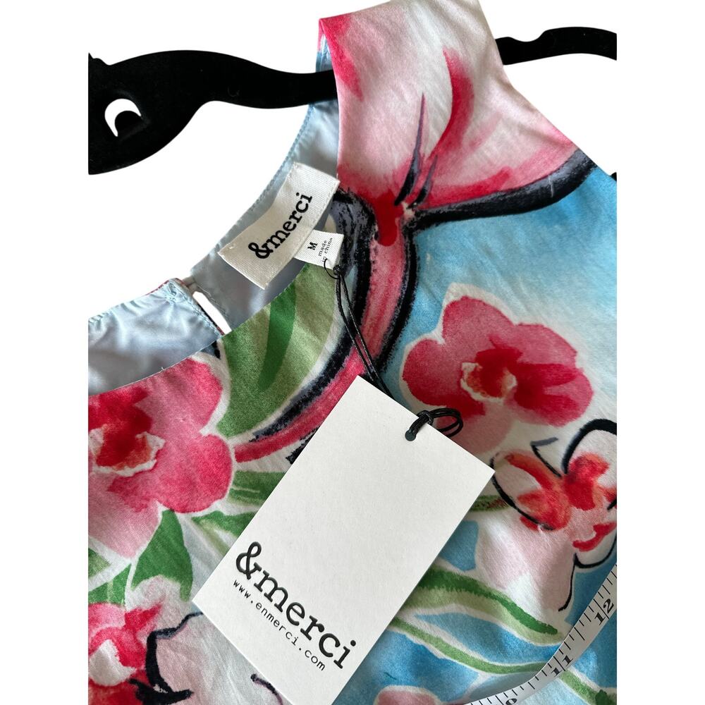 &Merci NWT Floral Matching Set Midi Skirt Sleeveless Outfit Sz M - Picture 9 of 15